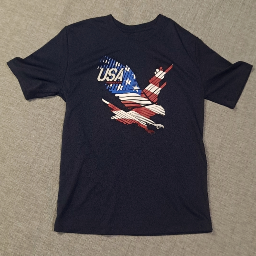 Faded Glory Eagle Patriotic Short Tee YXL